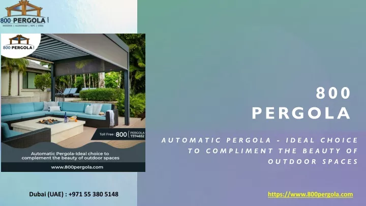 800 pergola