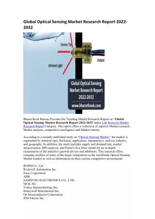 global optical sensing market research report