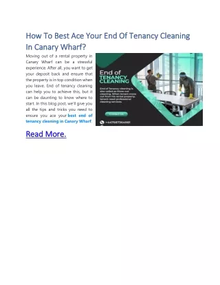 how to best ace your end of tenancy cleaning