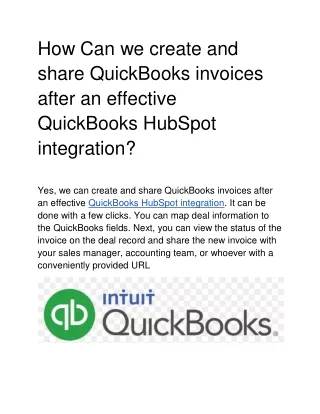QuickBooks HubSpot integration1