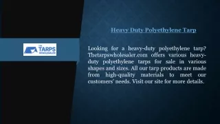 heavy duty polyethylene tarp