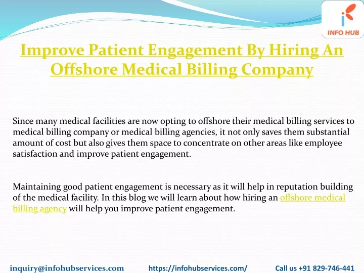 improve patient engagement by hiring an offshore