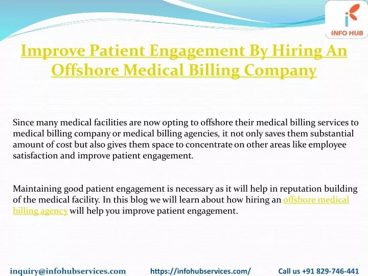 improve patient engagement by hiring an offshore