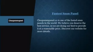 Fastest Smm Panel | Cheapsmmpanel.co