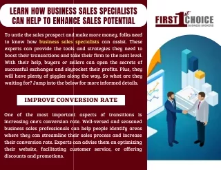 learn how business sales specialists can help