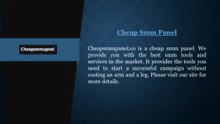 Cheap Smm Panel | Cheapsmmpanel.co