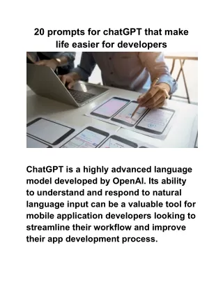 20 prompts for chatgpt that make life easier
