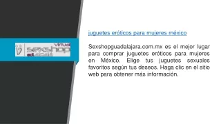 Juguetes Eróticos Para Mujeres México  Sexshopguadalajara.com.mx