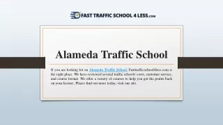 Alameda Traffic School | Fasttrafficschool4less.com