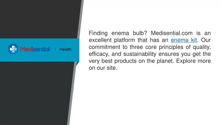 finding enema bulb medisential