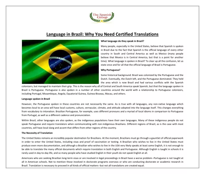 language in brazil why you need certified