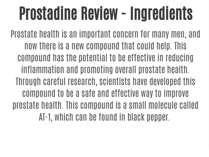 prostadine review ingredients prostate health