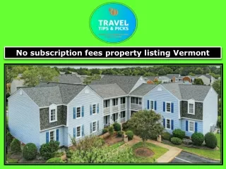 No subscription fees property listing Vermont