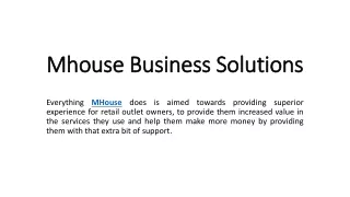 MHouse Business Solutions