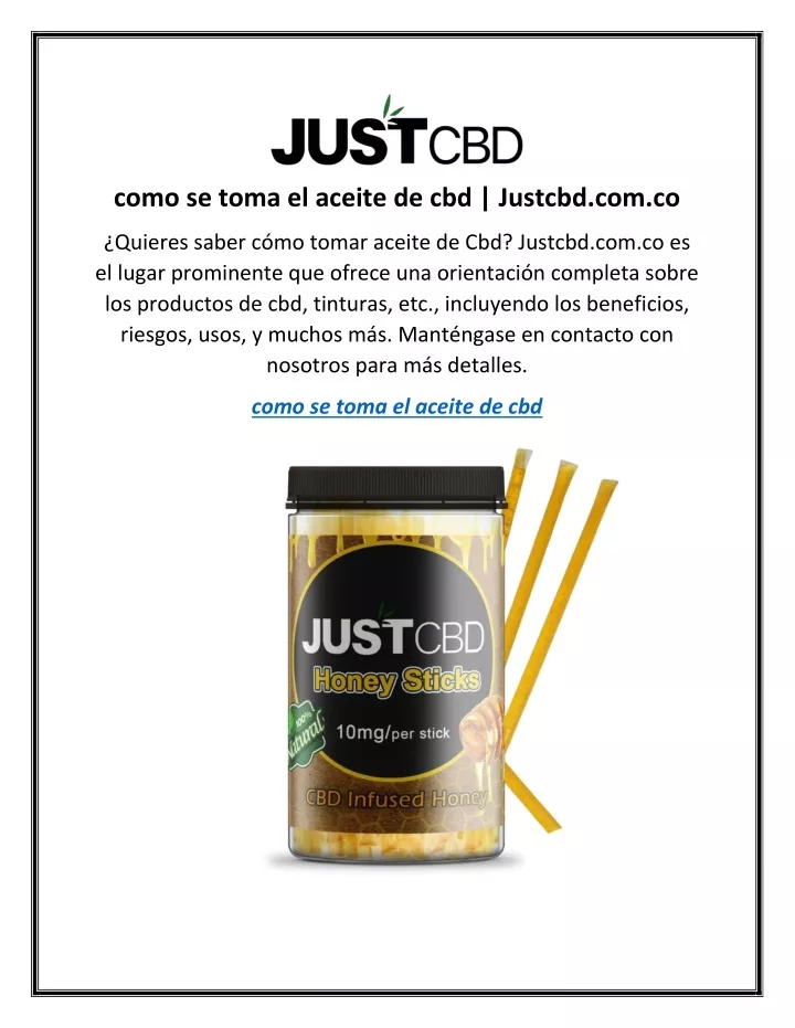 como se toma el aceite de cbd justcbd com co