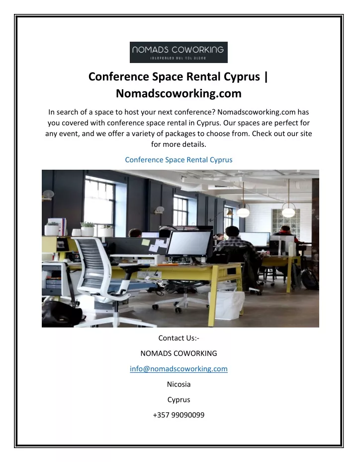 conference space rental cyprus nomadscoworking com