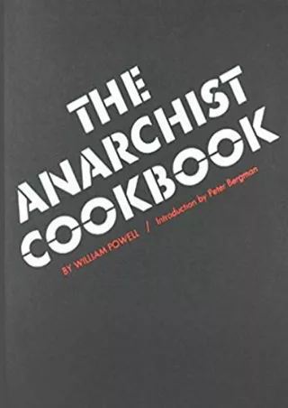 DOWNLOAD/PDF  The Anarchist Cookbook
