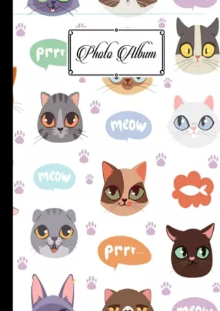 DOWNLOAD/PDF  Photo Album: Cat Lovers Album, Large Photo Albums with Writing Spa
