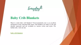 baby crib blankets