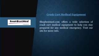 Crash Cart Medical Equipment
