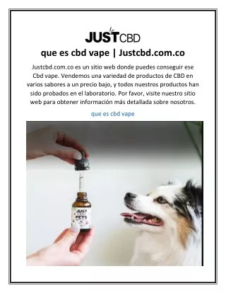 que es cbd vape  Justcbd.com.co