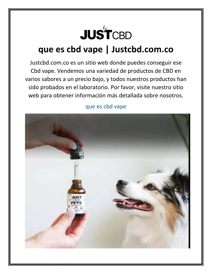 que es cbd vape justcbd com co