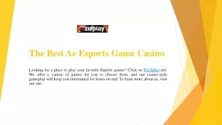 The Best Ae Esports Game Casino