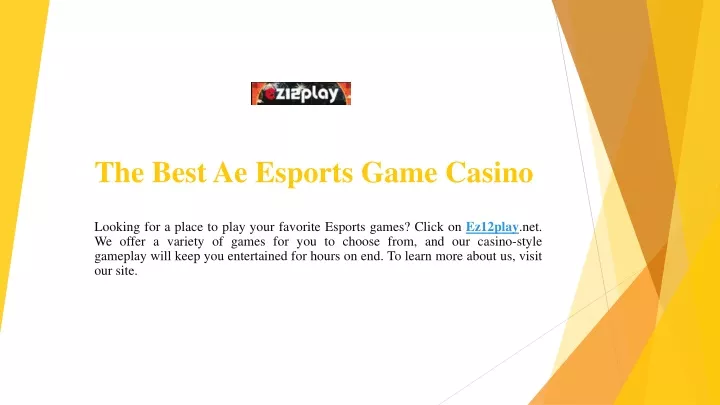 the best ae esports game casino