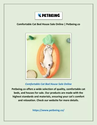 Comfortable Cat Bed House Sale Online | Petbeing.co