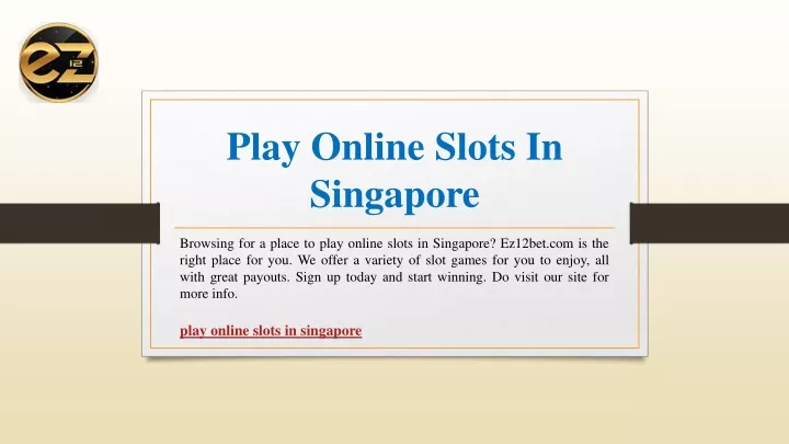 play online slots in singapore