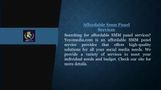 Affordable SMM Panel Services