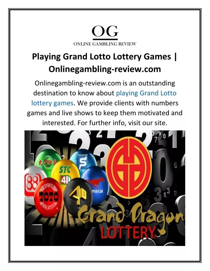 playing grand lotto lottery games onlinegambling