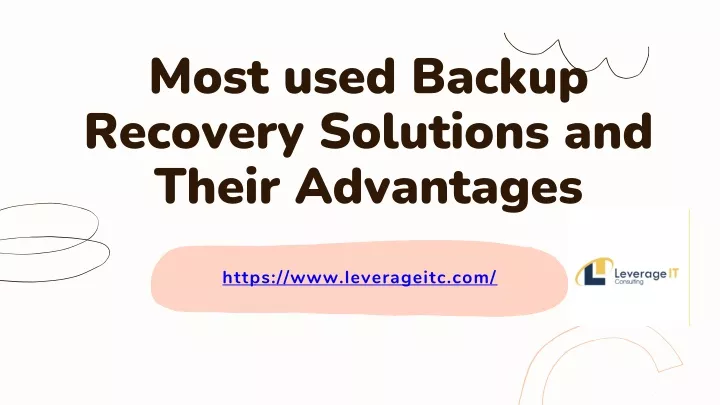 most used backup recovery solutions and their