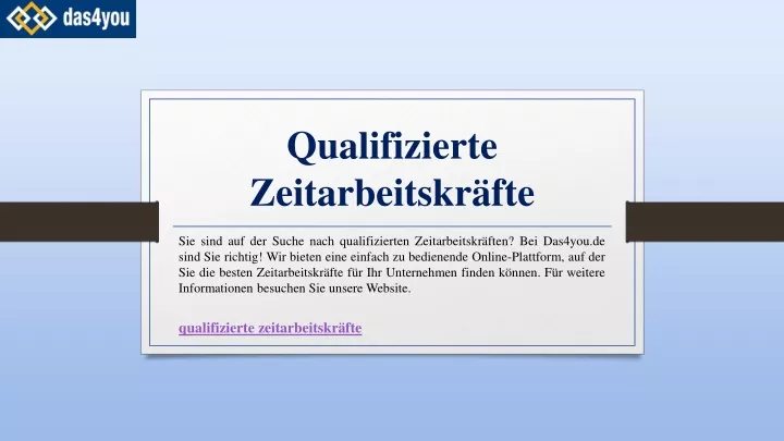 qualifizierte zeitarbeitskr fte