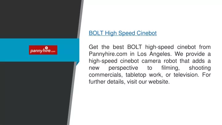 bolt high speed cinebot get the best bolt high