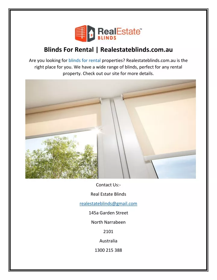 blinds for rental realestateblinds com au