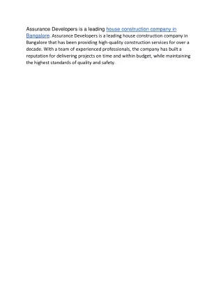 Assurance Developers 2