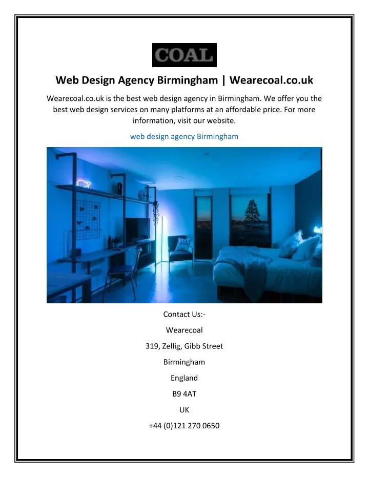 web design agency birmingham wearecoal co uk