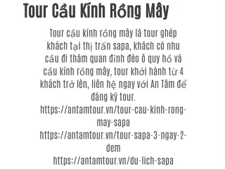 Tour Cầu kính rồng mây