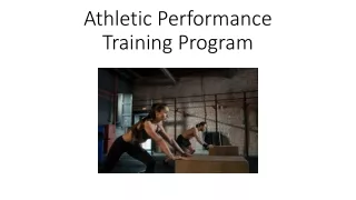 Athletic Performance Training Program