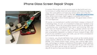 iPhone Glass Screen Repair Shops