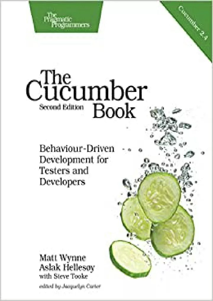 PPT - The Cucumber Book Behaviour Driven Development For Testers And ...