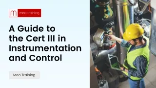 A Guide to Cert III in Instrumentation and Control UEE31220