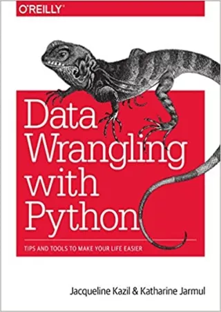 Data Wrangling with Python Tips and Tools to Make Your Life Easier