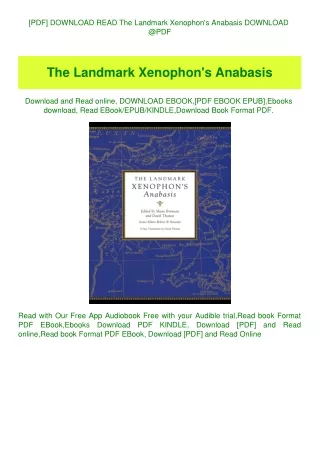 [PDF] DOWNLOAD READ The Landmark Xenophon's Anabasis DOWNLOAD @PDF