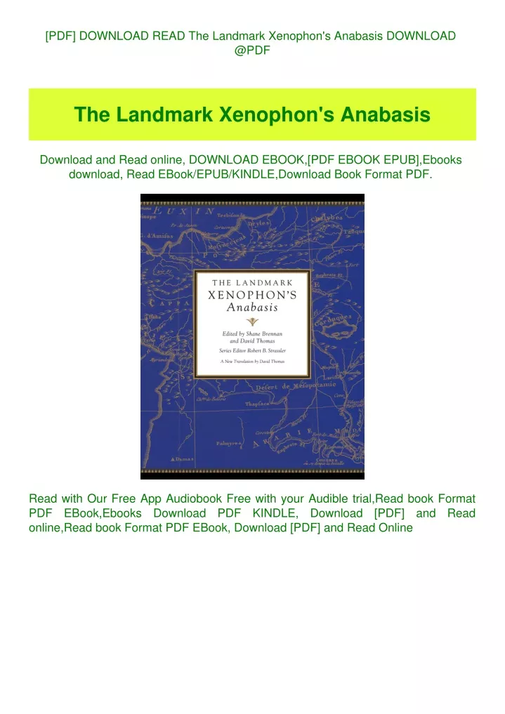 pdf download read the landmark xenophon