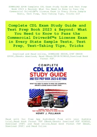 download epub complete cdl exam study guide