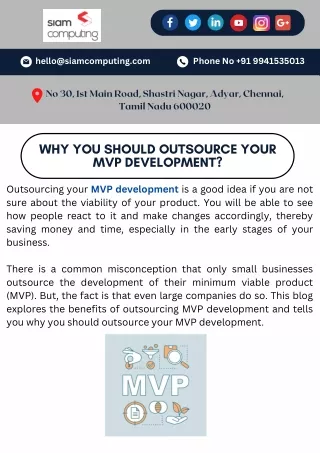 Why you should outsource your MVP development