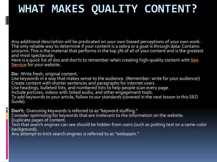 what makes quality content