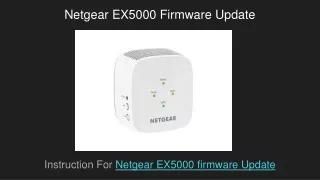 Netgear EX5000 Firmware Update